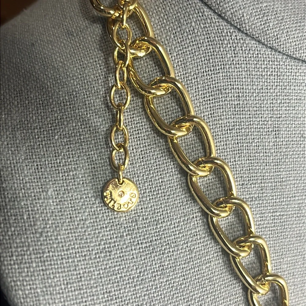Talbots Floral Beaded Cluster Necklace in Creamy White and Gold - Picture 4 of 9